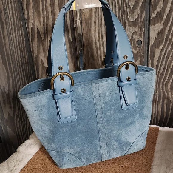 Coach Vintage Blue Suade Soho